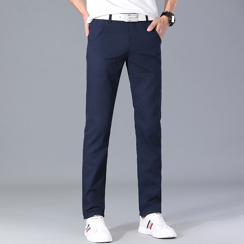 (Sky Blue)Classic 8 Color Casual Pants Men Spring Autumn New Business Fashion Co