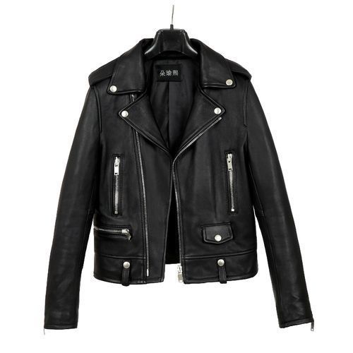 Women Motorcycle PU Jacket Biker Coat Leather Jackets