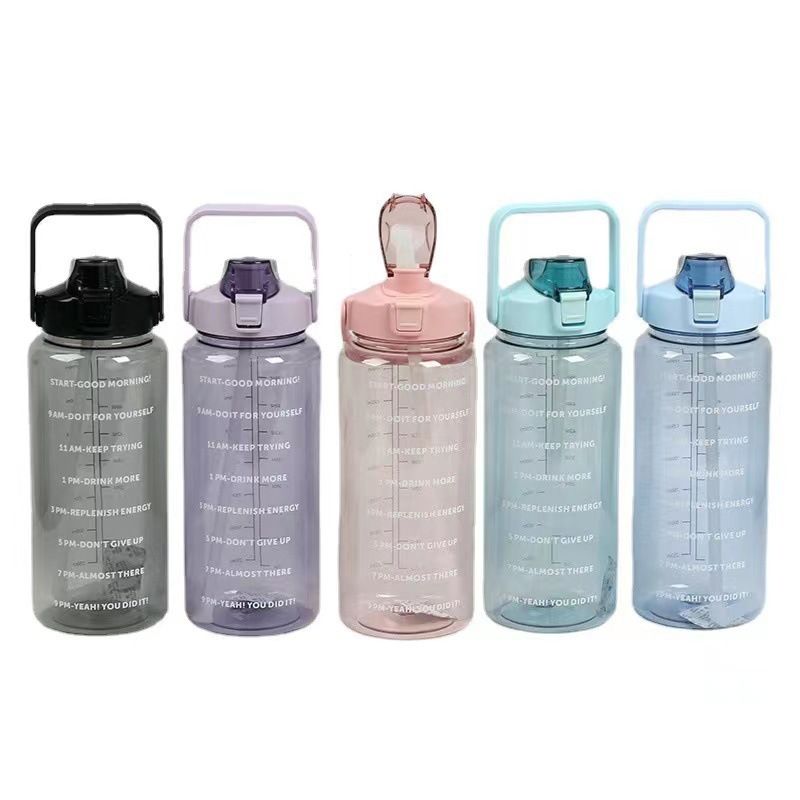 2000ML Straw Cup Plastic Sports Mug