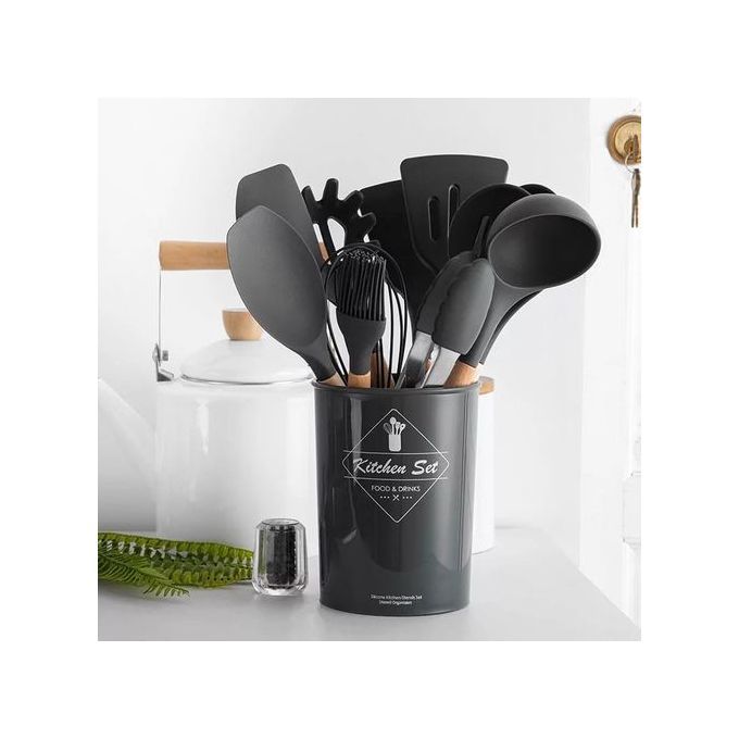 12PCS Silicon Non-Stick Cooking Spoon Set- In 6 Colours