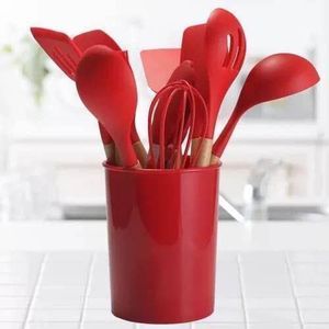 12PCS Silicon Non-Stick Cooking Spoon Set- In 6 Colours
