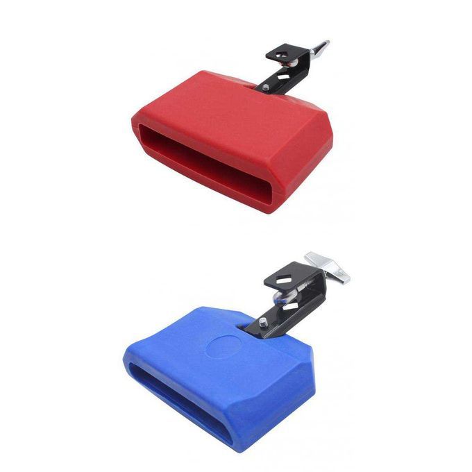 2Pcs Plastic Cow Bell Musical Instrument For Cowbell Holder Stand Red