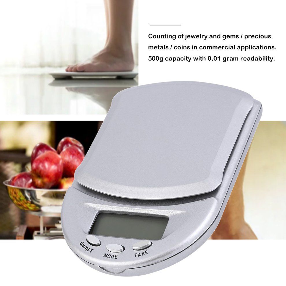 200g/0.01g Mini Digital Ele Troni  Po Ket Diamond Jewelry Balan E Weigh S Ale-silver