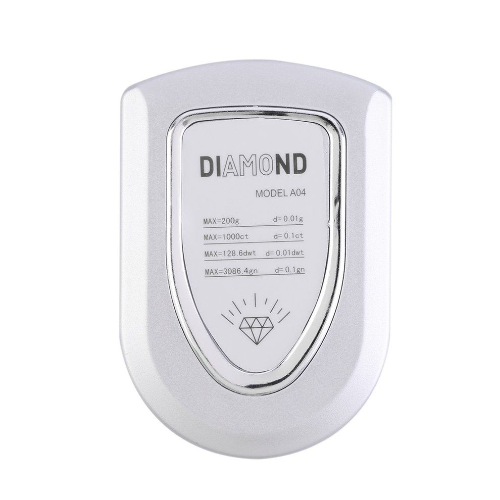 200g/0.01g Mini Digital Ele Troni  Po Ket Diamond Jewelry Balan E Weigh S Ale-silver