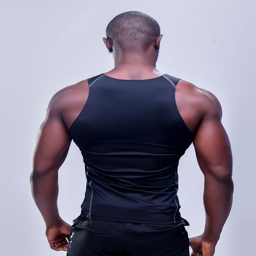 Men's Skintight Training Tank Top - Black