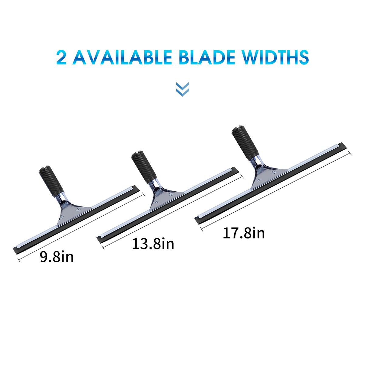 Extendable Stainless Steel Squeegee With Non-Slip 13.8in