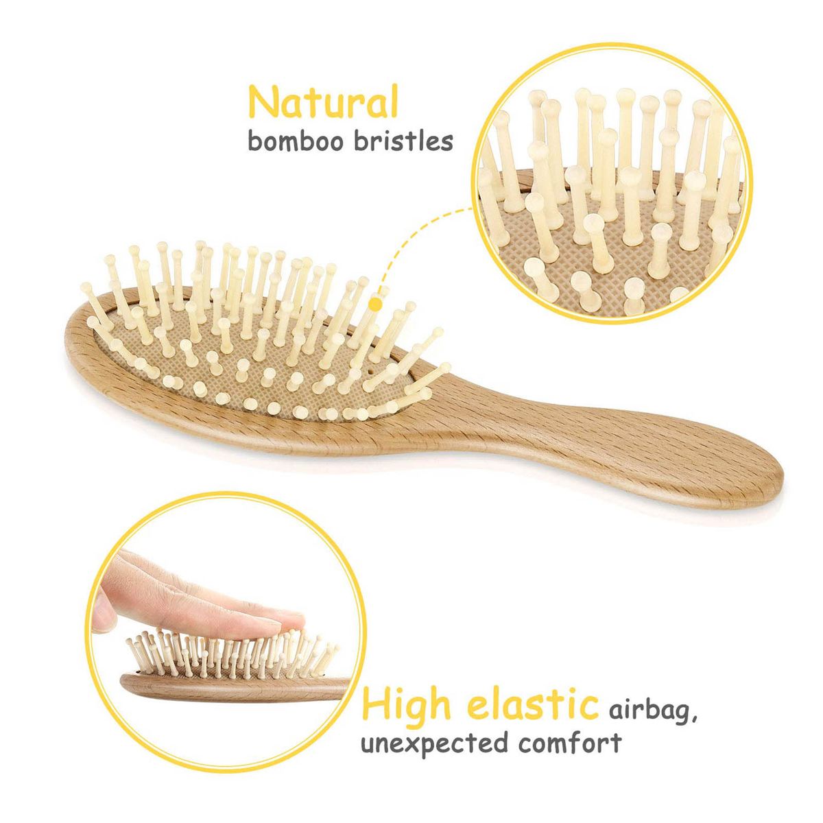 3pcs Hair Brush Comb Set Newborn Hairbrush Kit Infant Comb