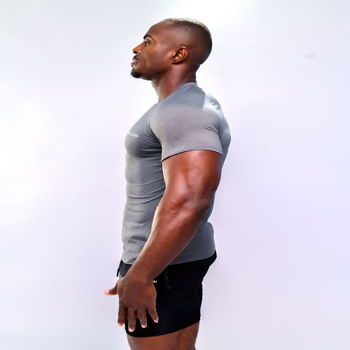 Men's Muscle Training Tee - Grey