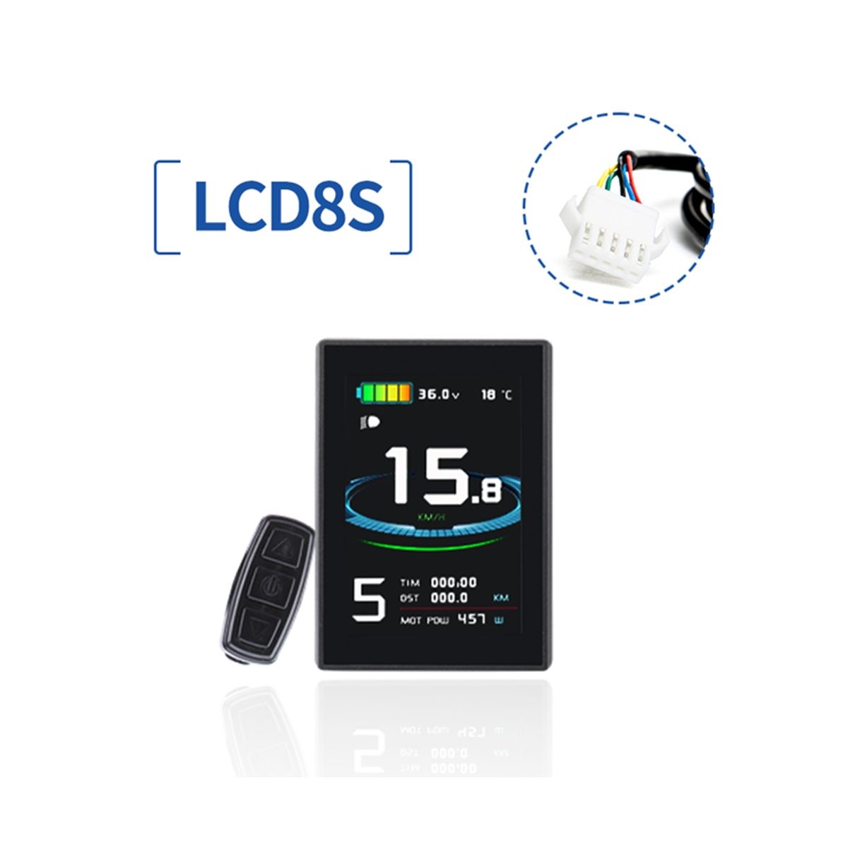 KT E Bike TFT Color Display LCD8S Electric Bicycle Display Conversion Kit Accessories KT LCD8S Display