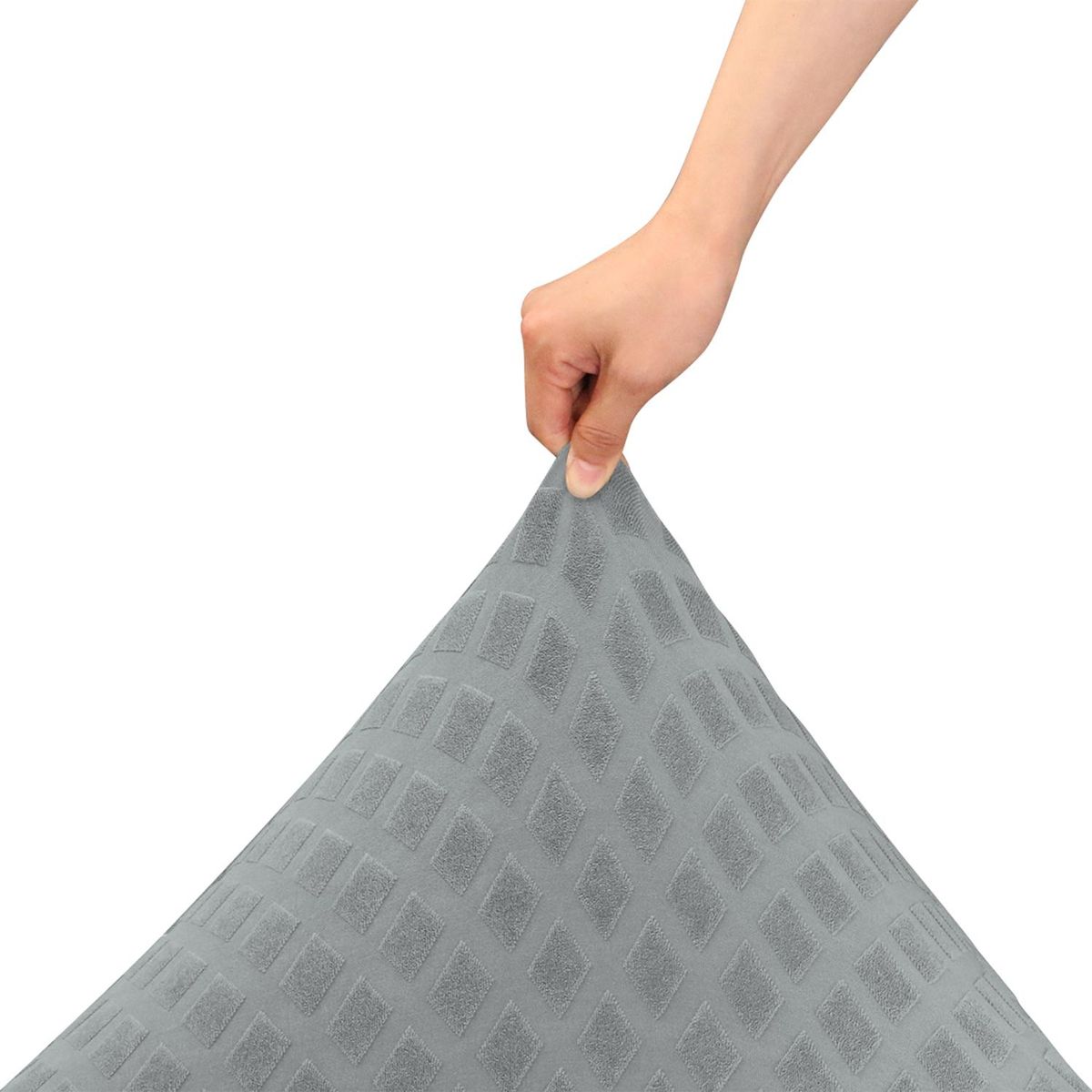 Dining Chair Slipcover, High Stretch Removable Chair Cover Washable Chair Seat Protector Cover, Jacquard Rhombus, Chair Cover Slipcover for Home Party Hotel Wedding Ceremony, Grey