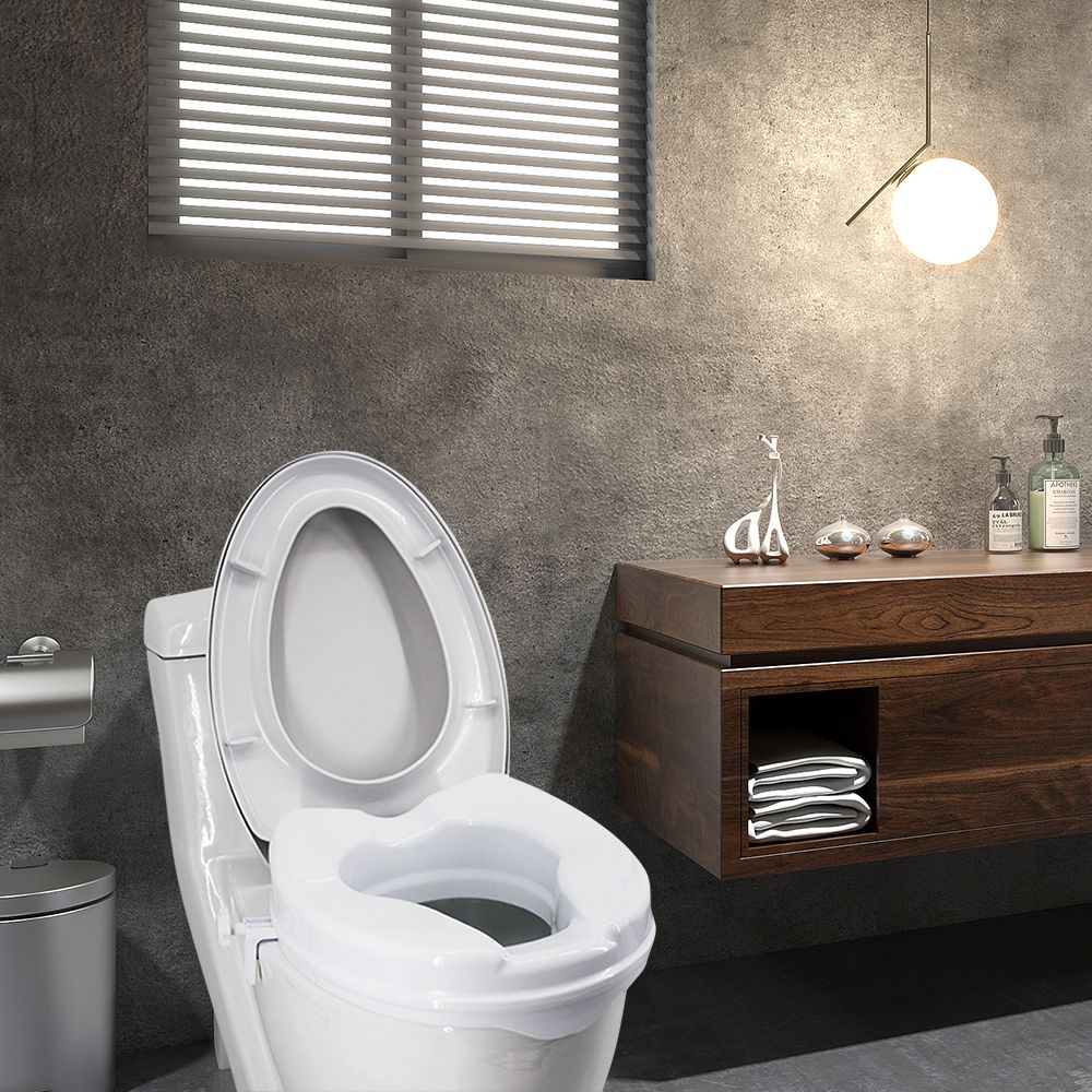 Raised Toilet Seat With Lid 300 Lbs Heavy Duty Elevated