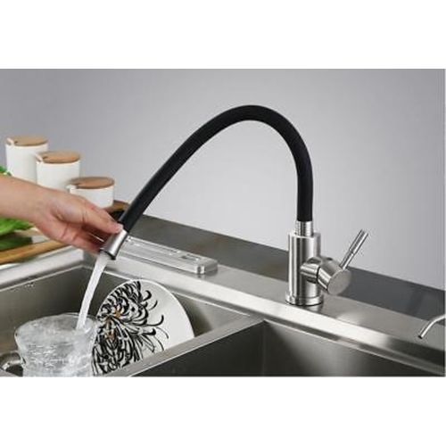 Anti Rust Flexible Sink Mixer Tap-black