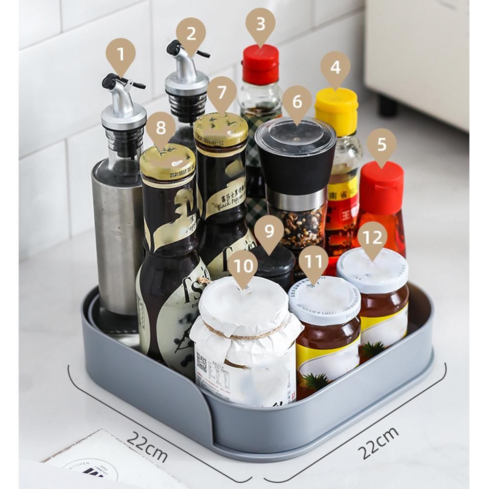 Multifunctional Rotating Kitchen Condiment Storage