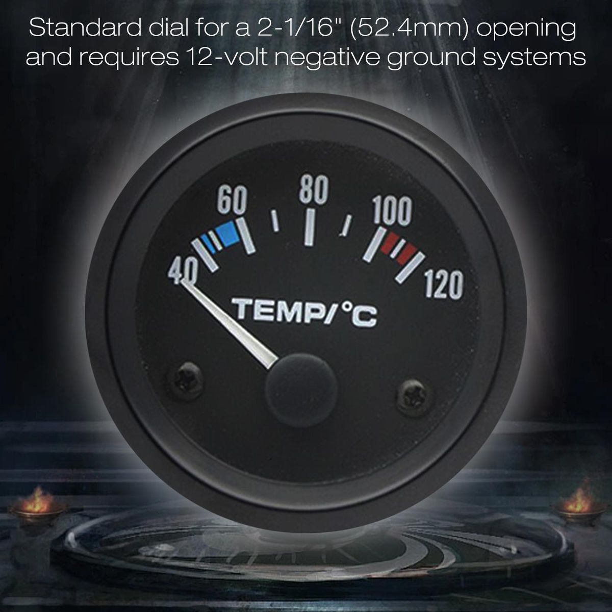 2'' 52mm Water Temperature Meter With sensor 1 / 8 '' NPT 12V Car Water Temperature Guage with LED digital Backlight  Automotive Instrument Tool