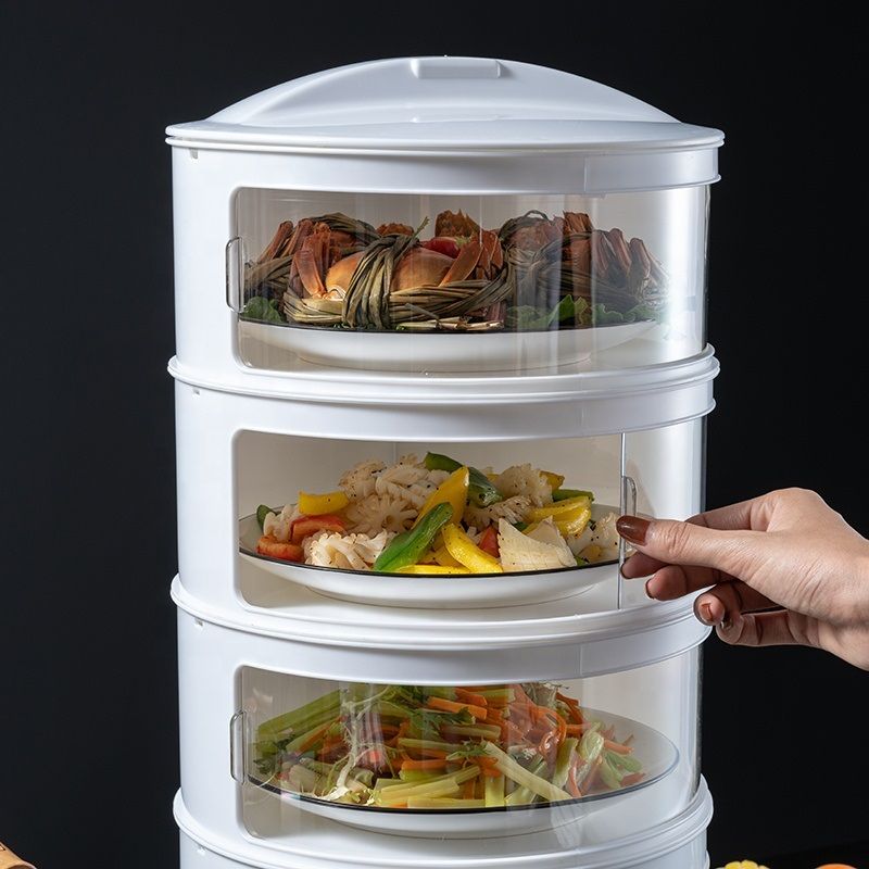 Food Cover Transparent Insulation Cover Dustproof -White