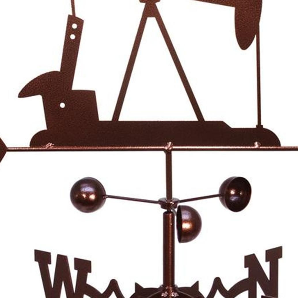 Oil Well Rig Weather Vane Stainless Steel Spray Paint