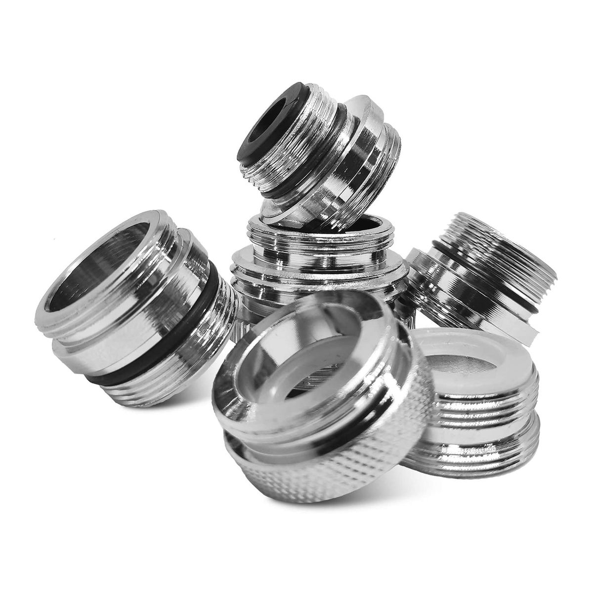 7Pcs Multiple Size Tap Hose Adapters Solid Brass Fit