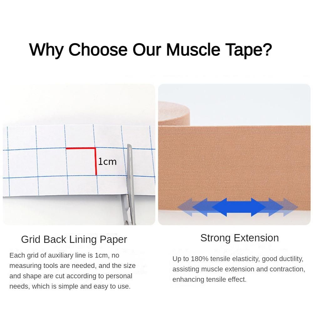 3 Rolls Breathable Adhesive Kinesiology Tape Performance Athletic Tape