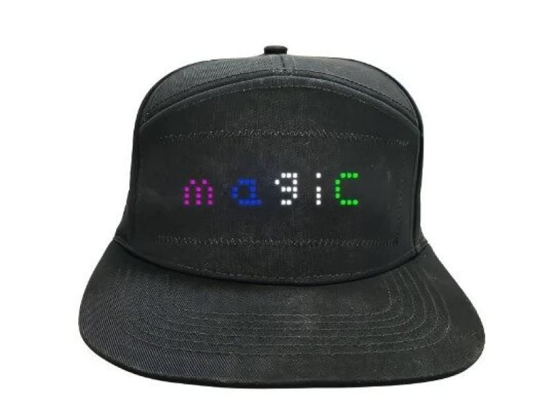 Wireless LED Cap Detachable Display Screen Hat Baseball Cap