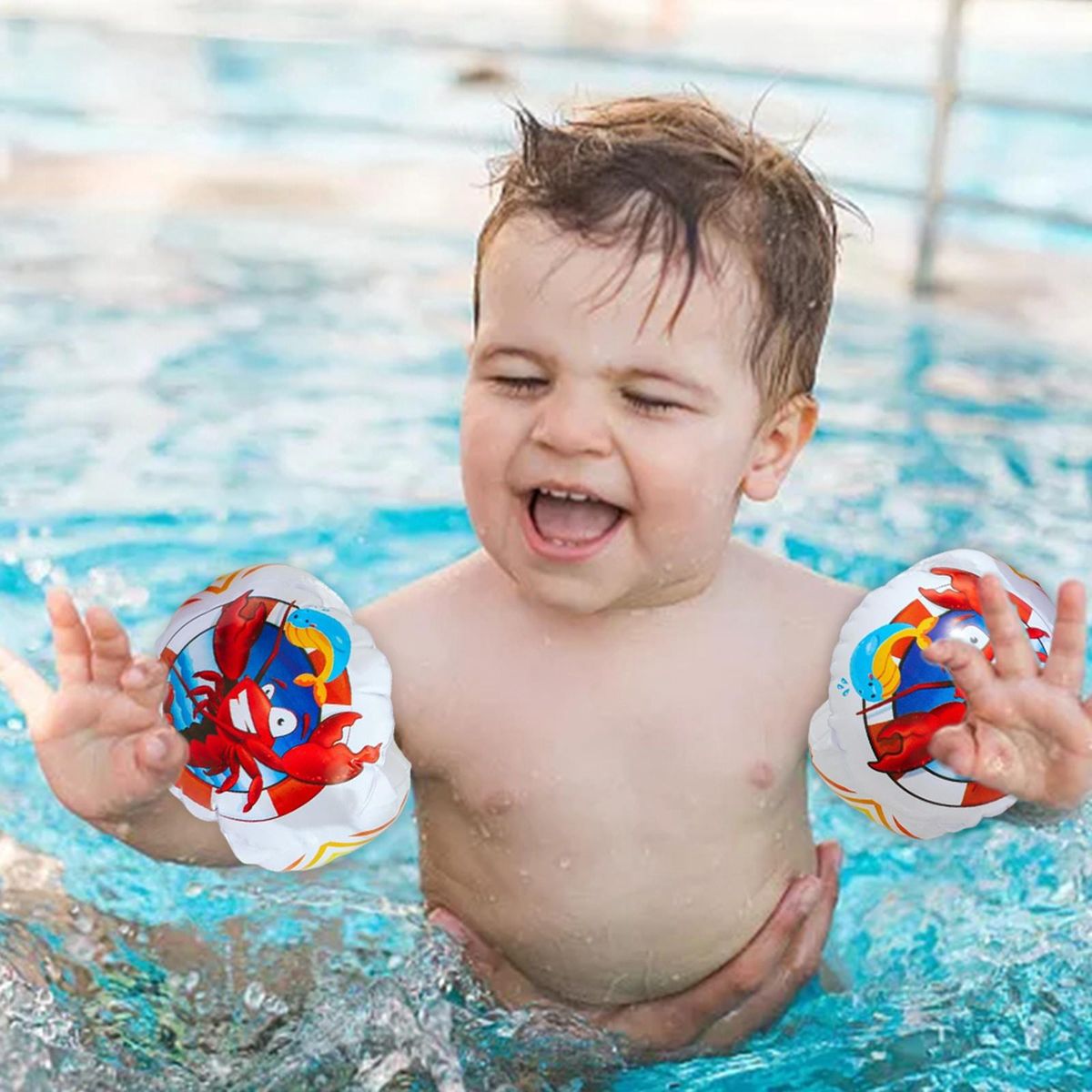 Inflatable Swimming Arm Ring Toddlers Training Circle Children Lobster