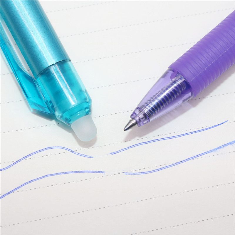 24 Pcs 0.5mm Ballpoint Pen Blue Refill Ink Erasabl