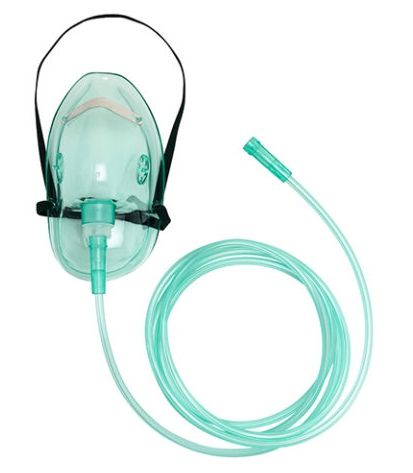 Oxygen Mask And Tube With Adjustable Elastic Rope