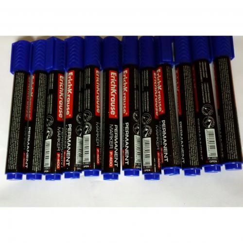 Permanent Marker Blue P-400 (12 Pcs)