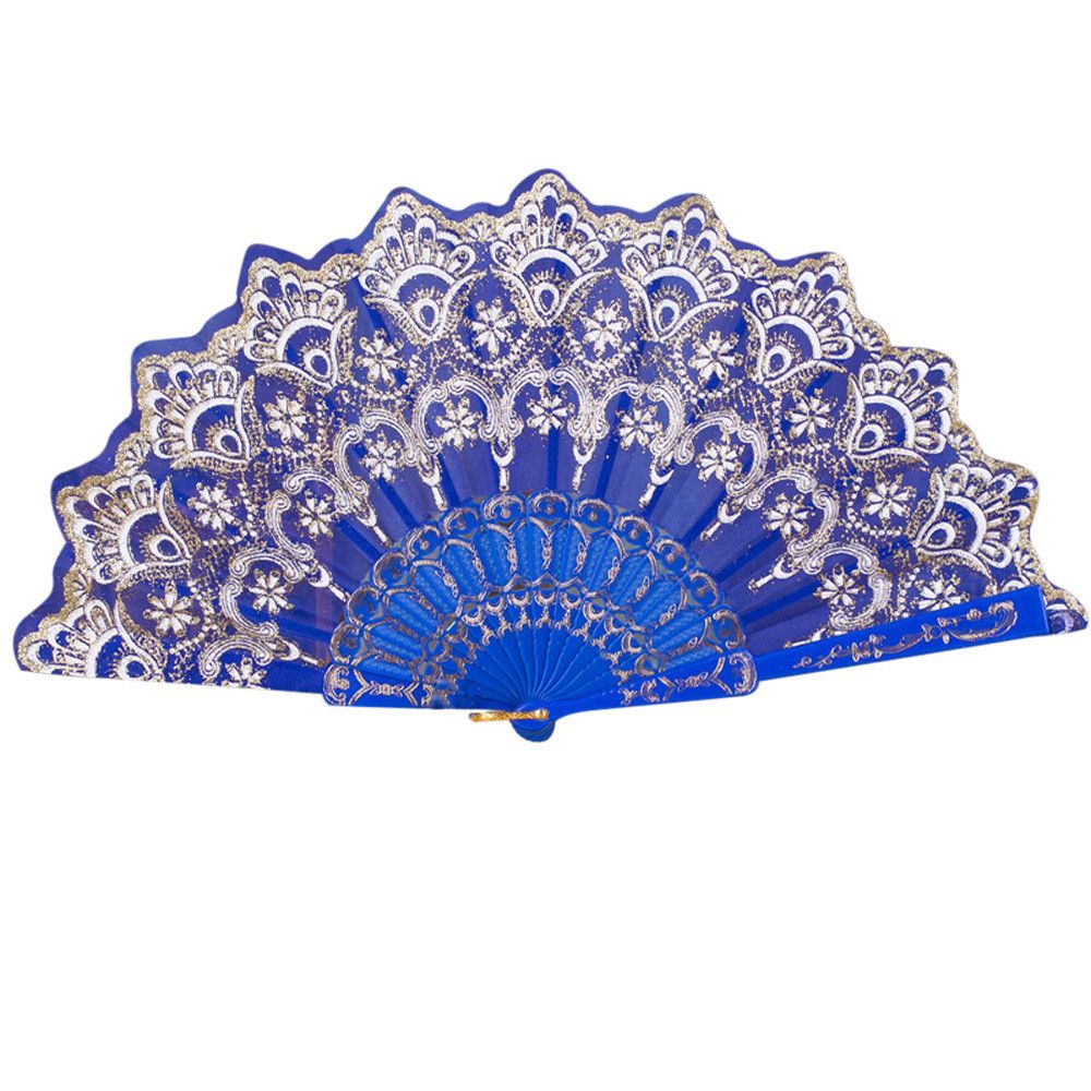 Flower Wedding Chinese/Spanish Hand Fan For Folding Held Party Dance Gift Silk Souvenir For Style Lace Newest 2019