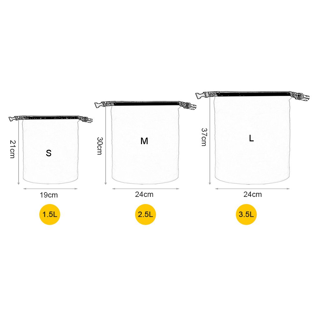 3pcs Waterproof Bag Set Storage Dry Bag Set For Skating