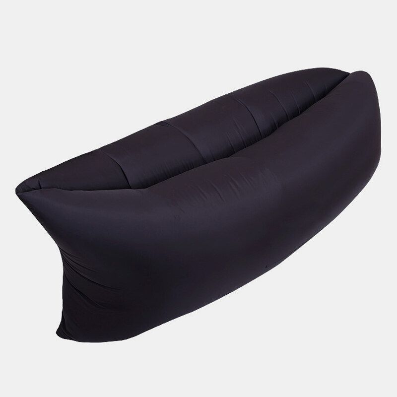 Beach Ultralight Sleeping Bag Lazy Bag Inflatable Lounger Inflatable Chair Sofa Bed Bag Couch For Camping Black