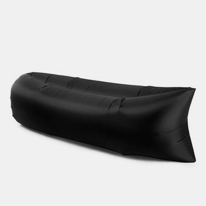 Beach Ultralight Sleeping Bag Lazy Bag Inflatable Lounger Inflatable Chair Sofa Bed Bag Couch For Camping Black