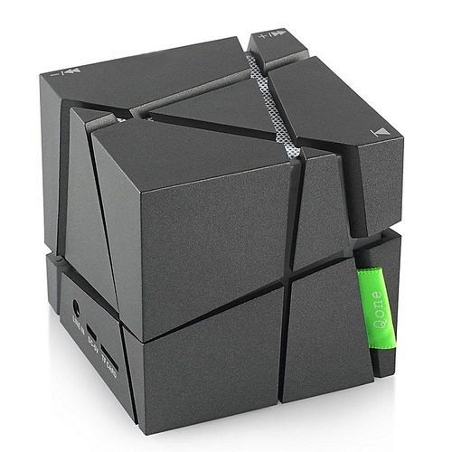 Portable Bluetooth Speaker Led Light Cube Speakers With Fm Radio 30 Build-in Microphone (Black) HT-S