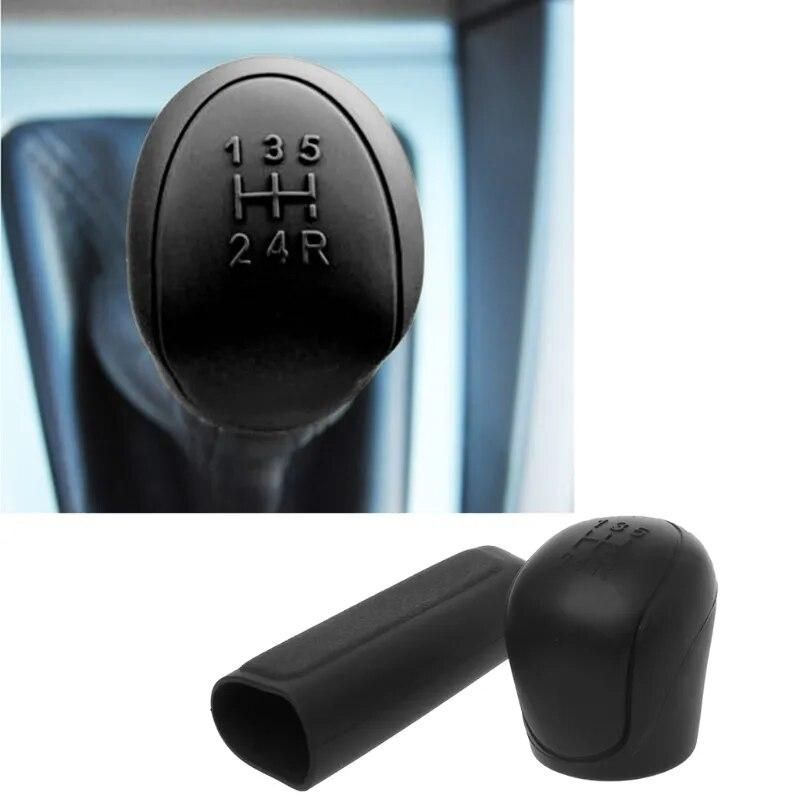 1Pair Universal Car Silicone Gear Head Shift Knob Cover Gear Shift Collars Handbrake Grip Car Hand Brake Covers Case