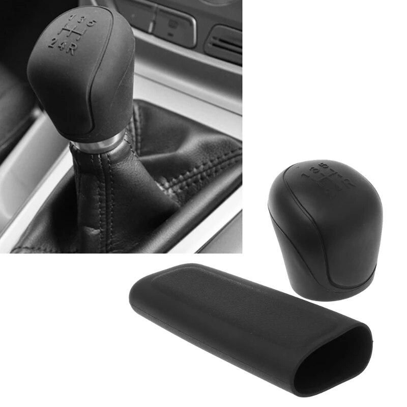 1Pair Universal Car Silicone Gear Head Shift Knob Cover Gear Shift Collars Handbrake Grip Car Hand Brake Covers Case