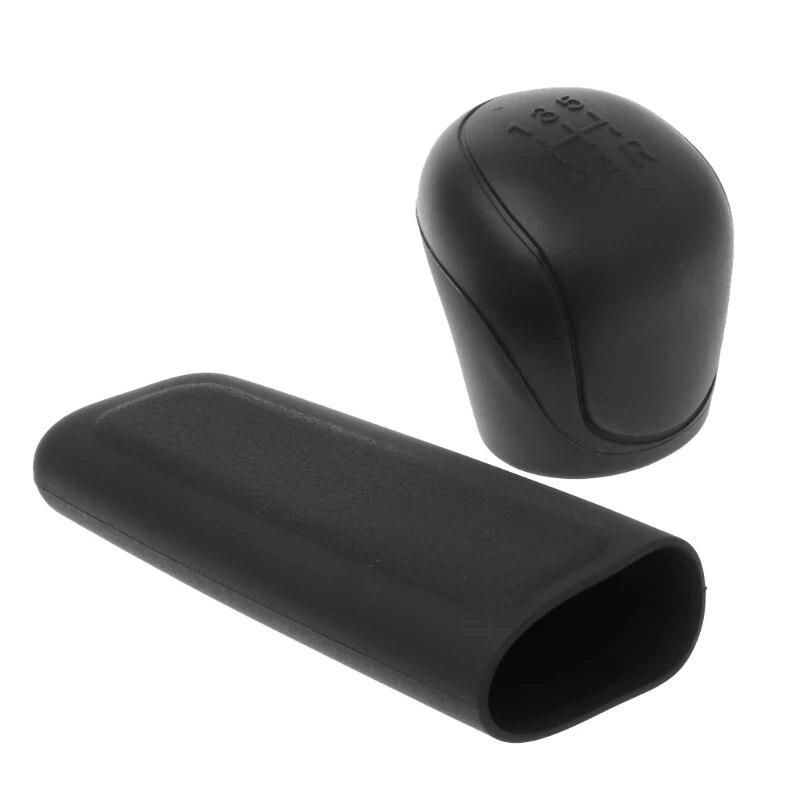 1Pair Universal Car Silicone Gear Head Shift Knob Cover Gear Shift Collars Handbrake Grip Car Hand Brake Covers Case