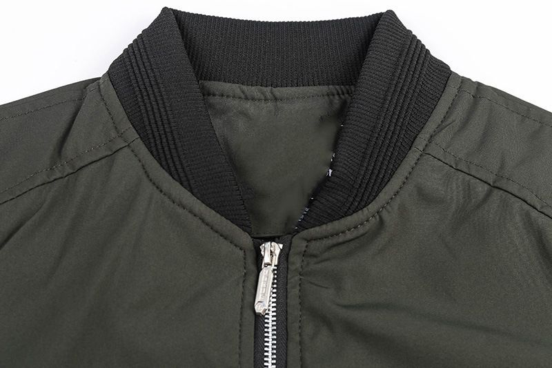 Men's Jacket-Lightweight Bomber Jacket Zip Pockets Coat Outwear (Red)