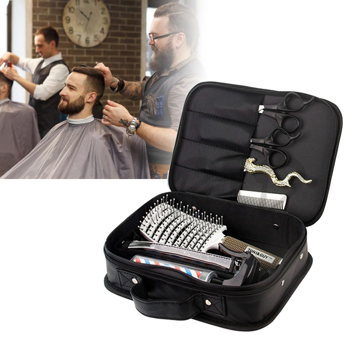 Hairdressing Tool Storage Case Hairdresser Toolbox Hairdressing Scissors Bag Travel Organizer