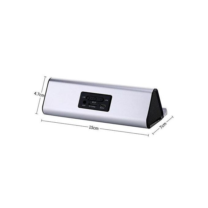 Support 2 Speakers Portable Wireless Bluetooth Stereo Speaker(Silver)