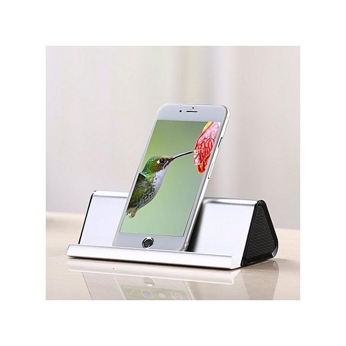 Support 2 Speakers Portable Wireless Bluetooth Stereo Speaker(Silver)