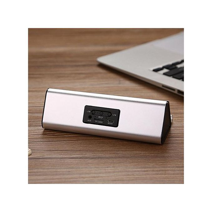 Support 2 Speakers Portable Wireless Bluetooth Stereo Speaker(Silver)