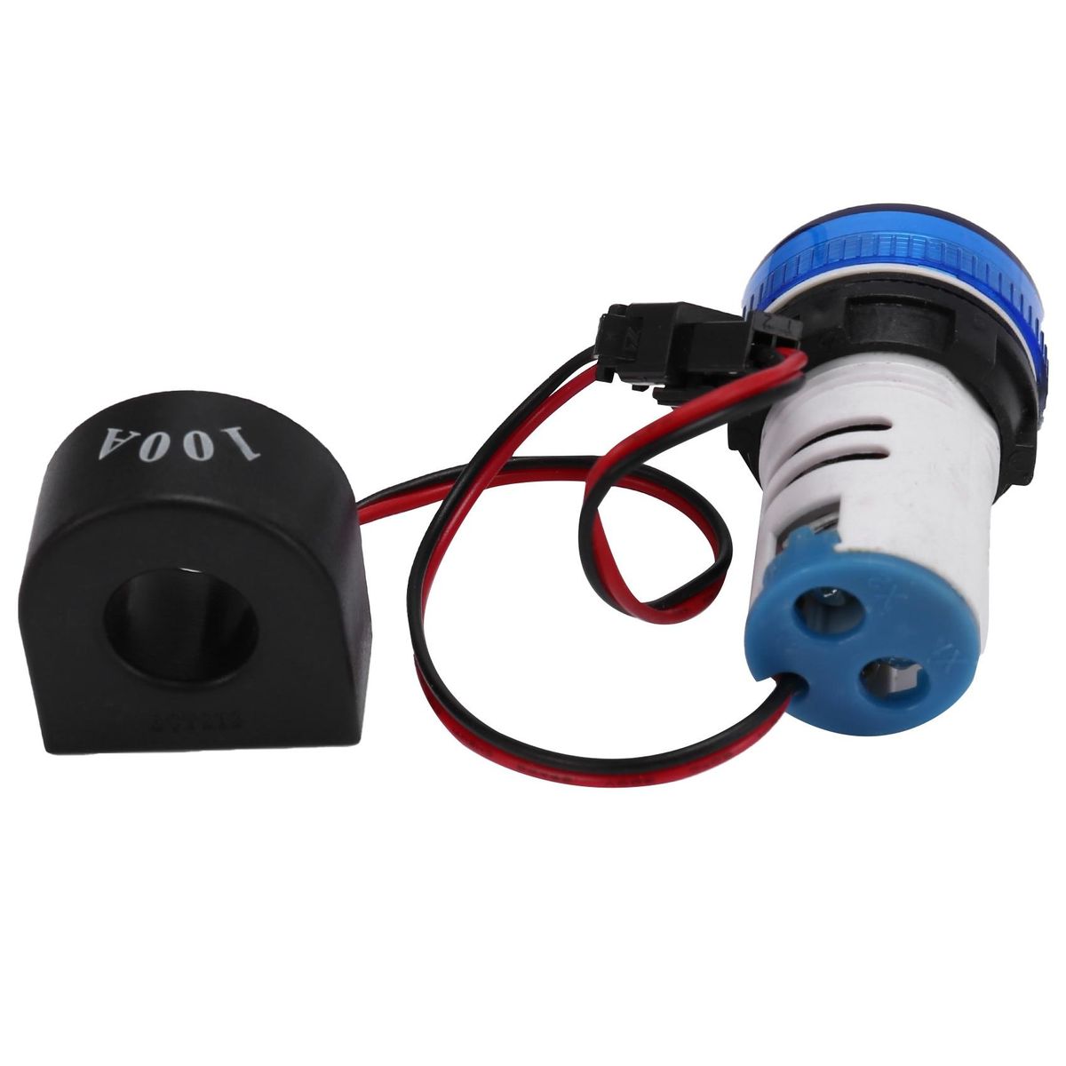 Mini Digital Voltmeter Ammeter 22mm Round AC 50-500V 0-100A
