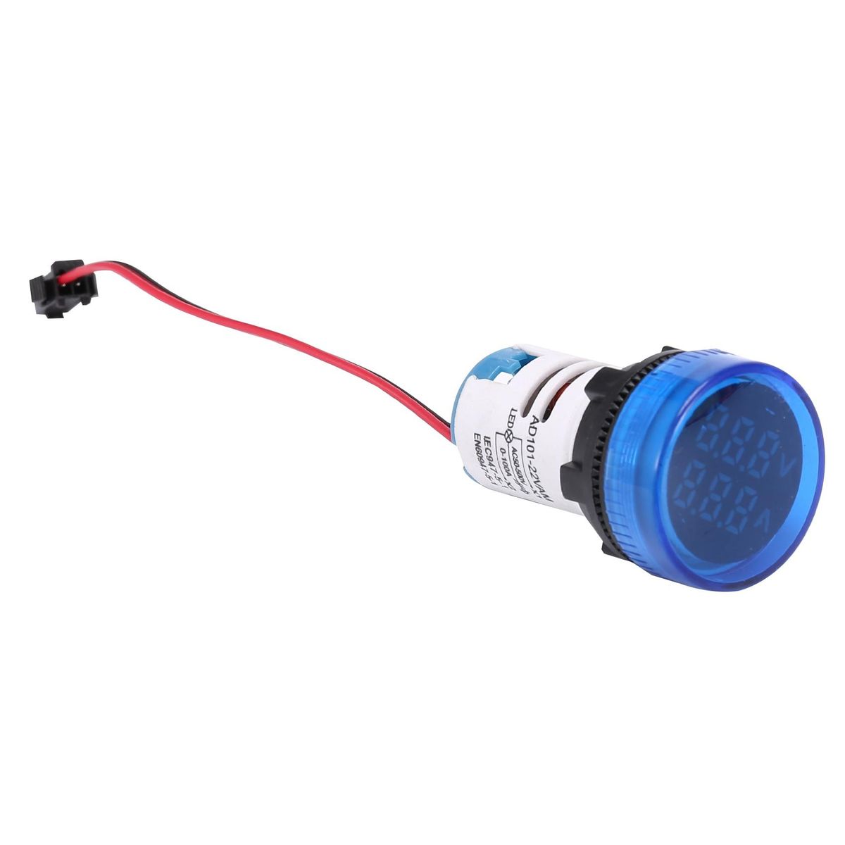 Mini Digital Voltmeter Ammeter 22mm Round AC 50-500V 0-100A