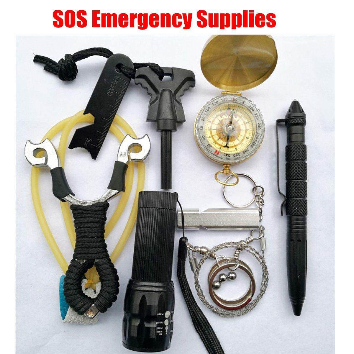 SOS Outdoor Sport Camping Hiking Emergency Help Survival Gear Tool Box Kit Set