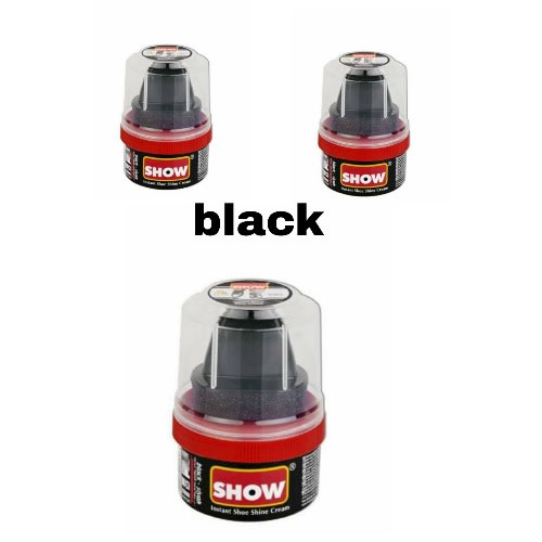 Instant Shoe Cream - Black - 3pcs