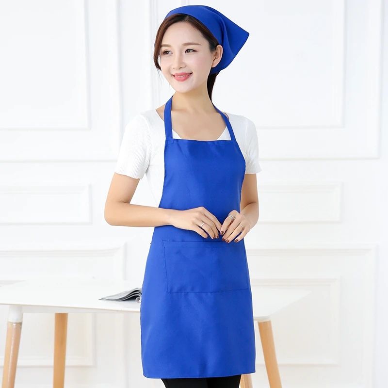 2PCS Kitchen Chef Aprons Cooking Baking Apron With Pockets(Green)