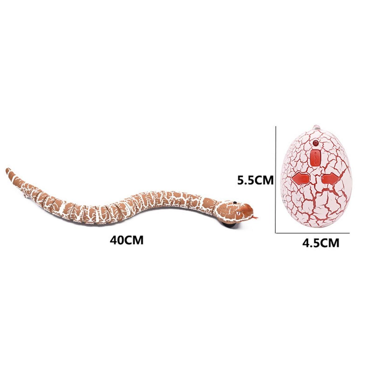 Remote Control Snake Toy Realistic Infrared Remote for Halloween Orange