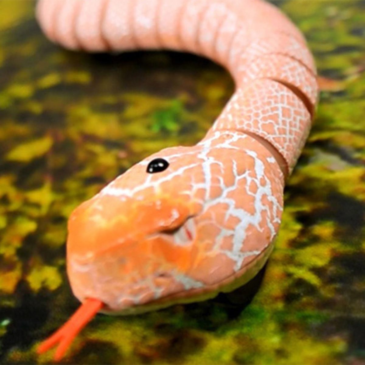 Remote Control Snake Toy Realistic Infrared Remote for Halloween Orange