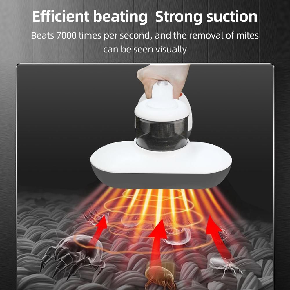 Mite Removal Device Home Handheld Small UV 300W High Power 11kpa Super Suction Wired Vacuum Cleaner Effectively Cleans Beds Pillows Cloth Sofas Carpets
