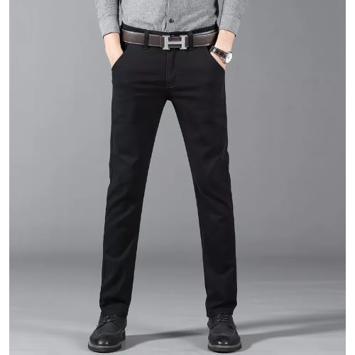 Black Cotton Chinos Pant