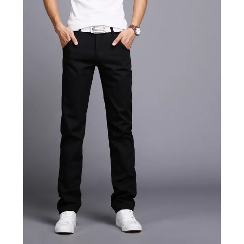 Black Cotton Chinos Pant